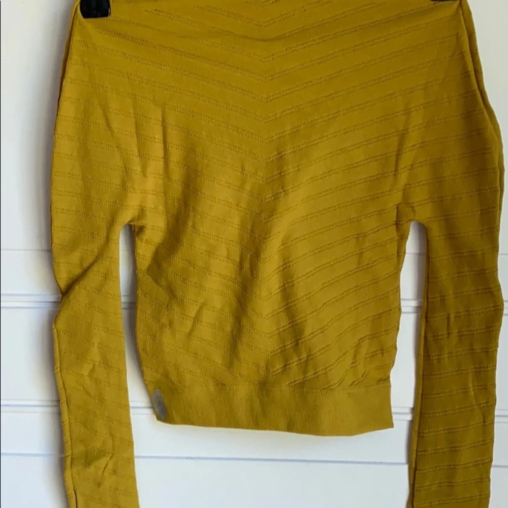 NWT Free People Gone Adrift Long Sleeve Crop Top S